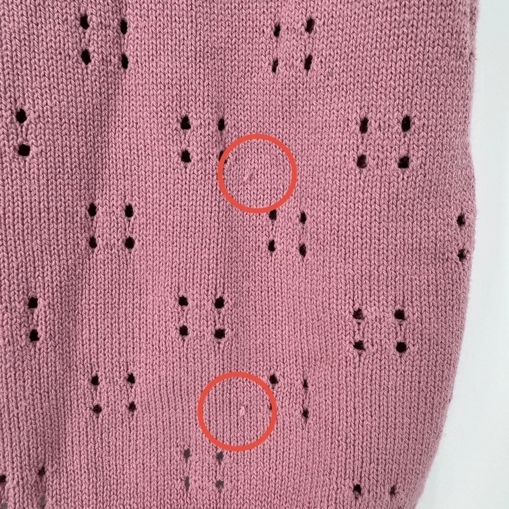 Nordstrom Girls’ Cotton Blend Sleeveless Knit Sweater Size XL‎ (14/16) Pink Prep